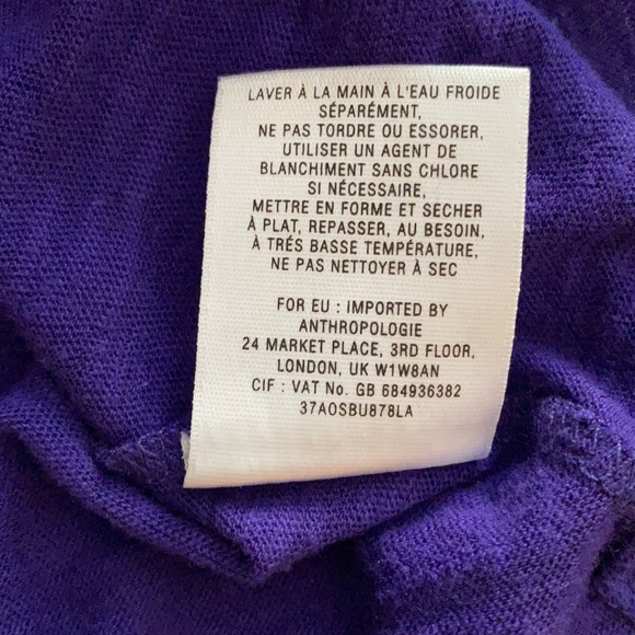 Anthropologie DELETTA 3/4 Sleeve Top - Picture 9 of 9